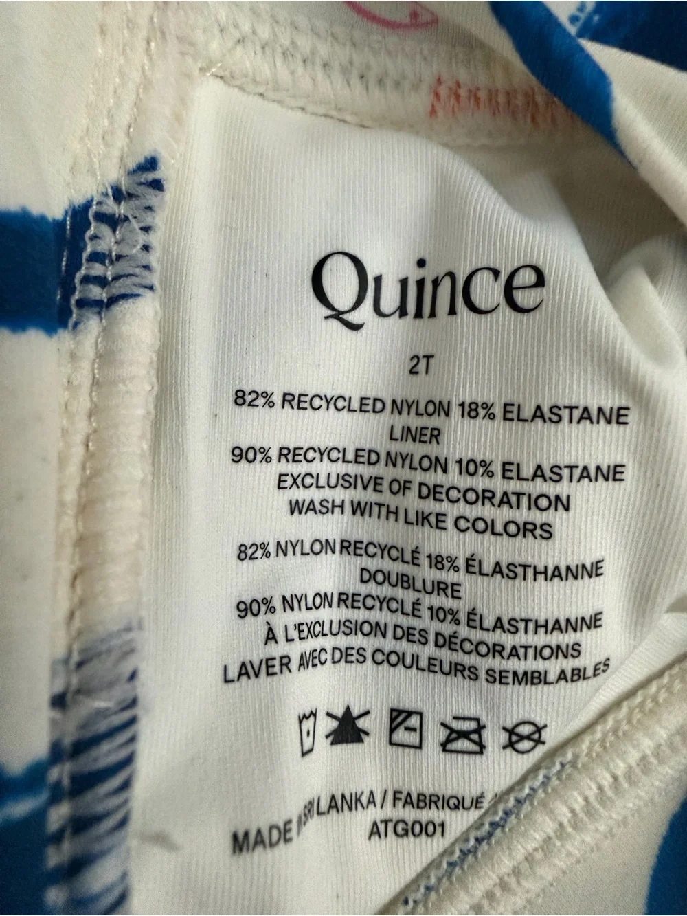 Quince Long Sleeve tie One-piece swimsuit - size 2T